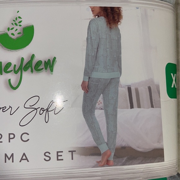 NWT Honeydew super soft pajama set size XLG light blue and gray Light blue geo - Picture 4 of 6